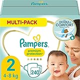 Pampers Baby Windeln (4-8kg) Premium Protection, Mini, Alte Version, Größe 2 (240 Stück)